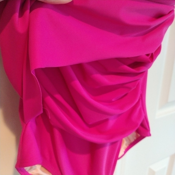 Sea & Sand Pink Ruched Swimsuit One Piece 18W - Picture 5 of 14